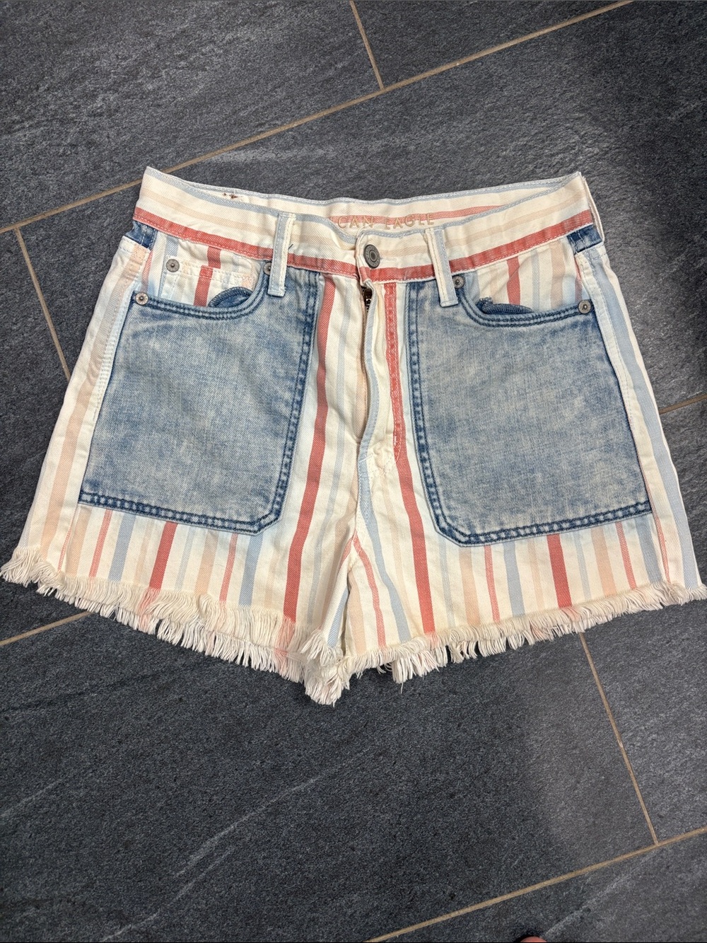 Striped Mom Shorts
